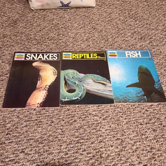 How and Why Wonder Book Lot Vintage (Snakes Reptiles Fish) Kids Magazine Series - Picture 1 of 5